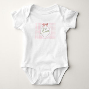 Body Petite fille bébé personnalisée Bow&En vichy