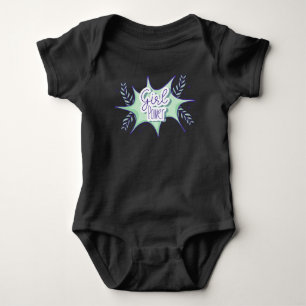 Body Petite fille, fille puissance bébé costume noir
