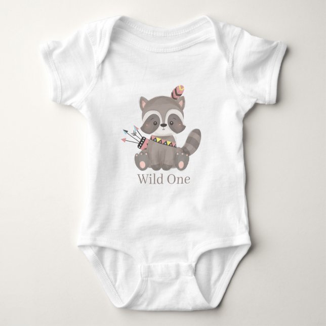 Body petite fille raccoon sauvage (Devant)