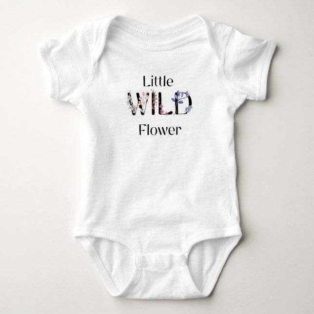 Body Petite fleur sauvage - prénom de bébé (Devant)