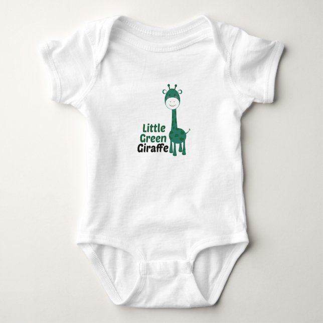 Body Petite girafe verte,Cadeau de naissance mignon Jou (Devant)