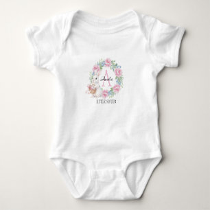 Body Petite Lapine Sœur Personnalisée Rose Rose