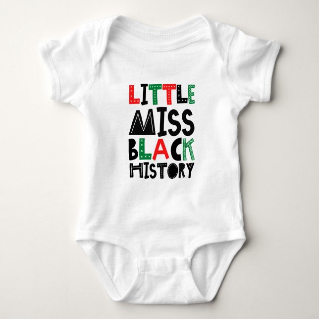 Body Petite Miss Mois de l'histoire des Noirs (Devant)