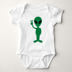 Body Petite silhouette d'alien d'homme vert de paix