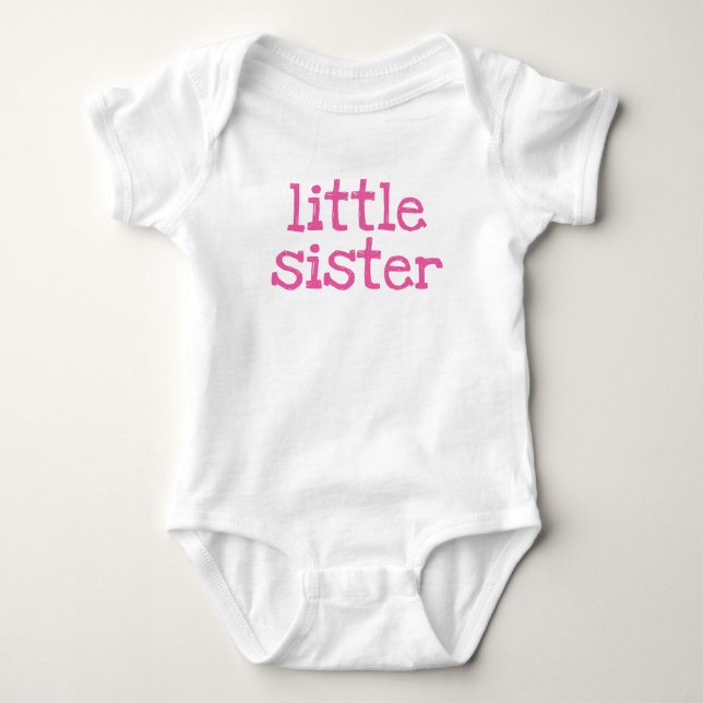 Body Petite soeur de texte rose (Devant)