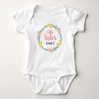 Body Petite soeur Floral Wreath Baby Bodysuit