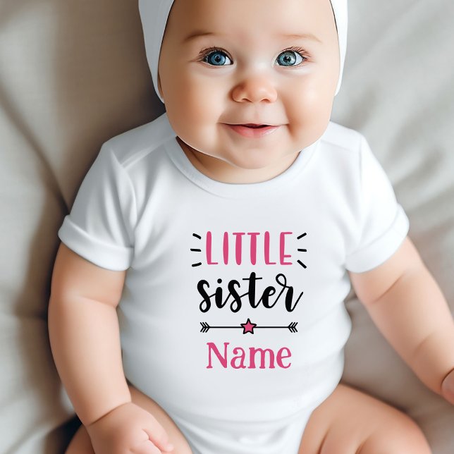 Body Petite Soeur personnalisée (Personalized Little Sister Baby Bodysuits - Custom Name Designs for New Siblings!)