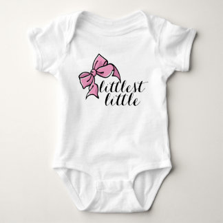 Body petite tenue pour bébé fille avec arc rose