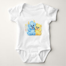 Petits amis monstres mignons duo pastel doux