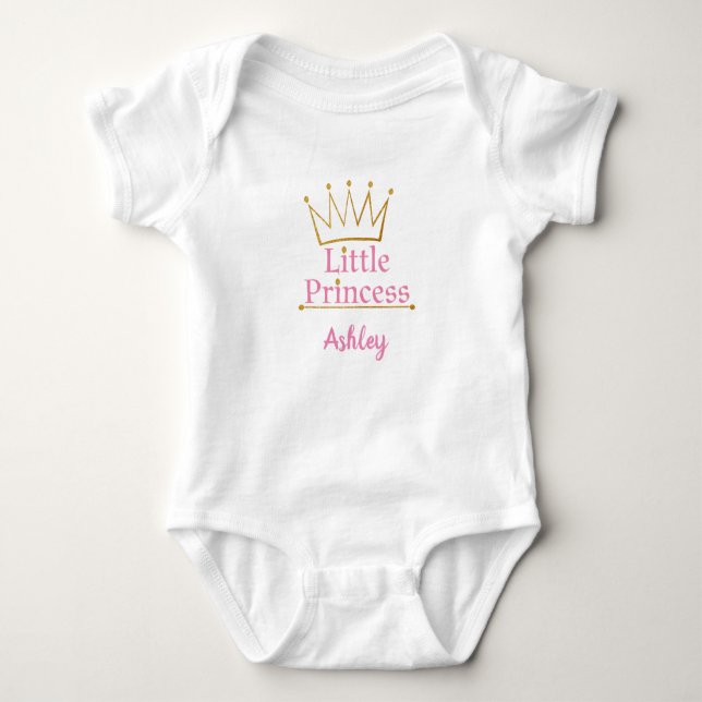 Body Petits texte de princesse Pink et couronne d'or (Devant)