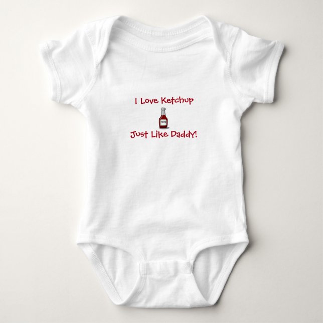 BODY PEU D'AMUSEMENT IDIOT DE BÉBÉ DU KETCHUP DU PAPA (Devant)