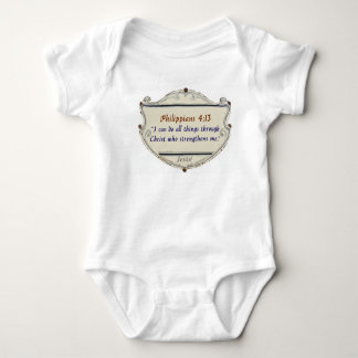 Body Philippians 4:13 Shield Baby Bodysuit
