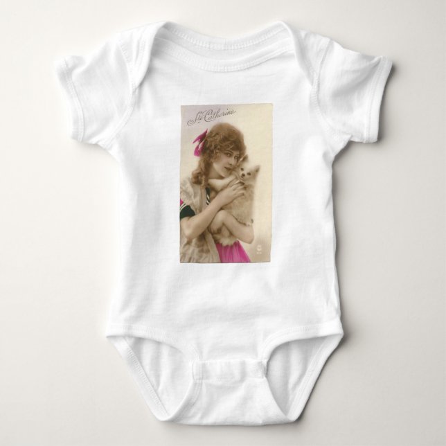 Body Photo antique Victorian Woman and Dog (Devant)