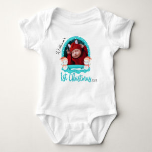 Body Photo de bébé personnalisée Premier Noël, 1er Noël