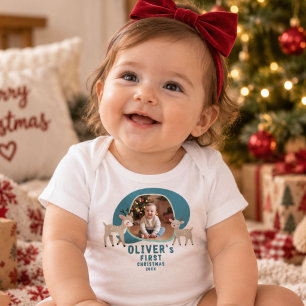 Body Photo de Noël du bébé mignon avec renne