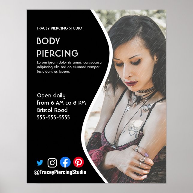 Body PIERCING STUDIO affiche prospectus (Devant)