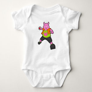 Body Pig at Handball player avec Handball