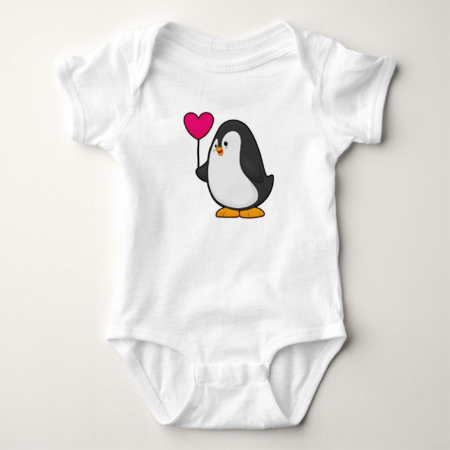 Body Pingouin avec ballon cardiaque (Devant)