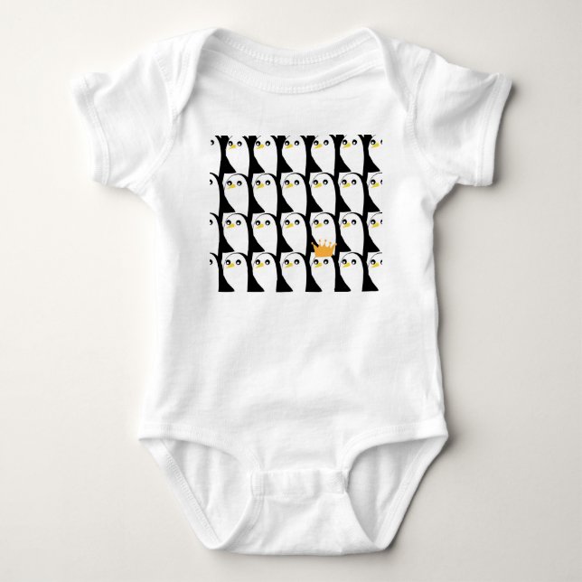 Body Pingouin comique : noir blanc Vintage (Devant)