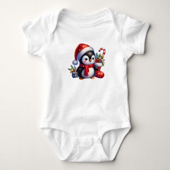Body Pingouin de Noël classique (Devant)