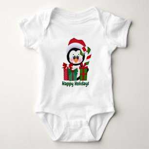 Body Pingouin de Noël festif ajouter texte bébé unisex