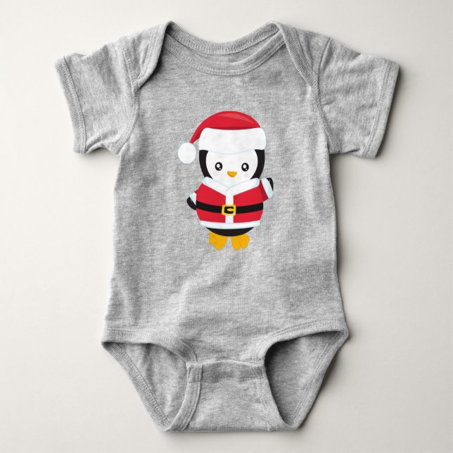 Body Pingouin de Noël, Pingouin avec chapeau de Père No (Devant)