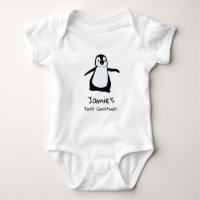 Pingouin mignon de premier Noël du bébé