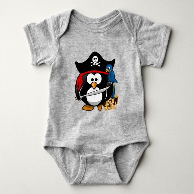 Body Pingouin Pirate mignon (Devant)