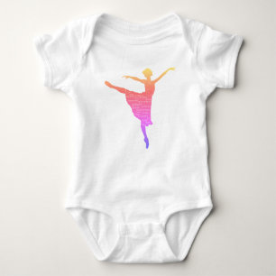 Body Pink Ballerina Nouvel An Voeux Bébé Bodysuit