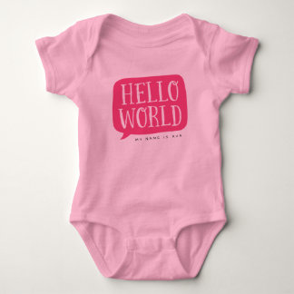Body Pink Hello World Nom personnalisé