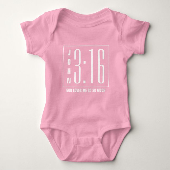 Body Pink moderne Jean 3:16 chrétien (Devant)