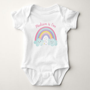 Body Pink Pastel Rainbow Nuages Premier Anniversaire