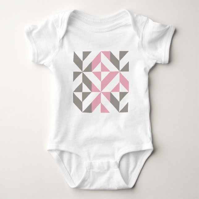 Body Pink Raspberry and Silver Geometric ZigZag (Devant)
