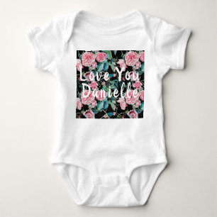 Body Pink Rose Roses Love You Babies One-Piece Bodysuit