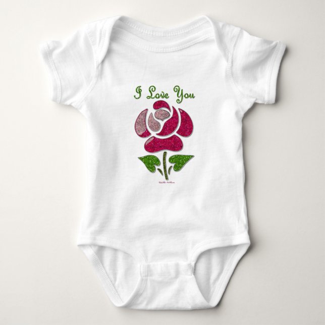 Body Pink Stencil Rose I Love You (Devant)