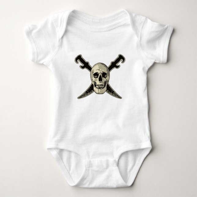 Body Pirate (Crâne) - Costume de bébé Jersey (Devant)