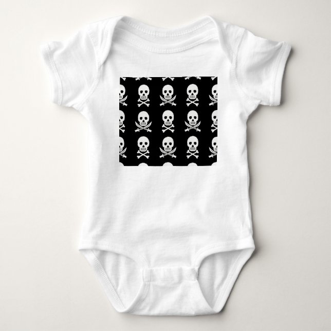 Body Pirate Skuls Crossbones Motif sans couture (Devant)