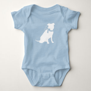 Body Pit Bull Chien Baby shower Blue Boy Pitbull