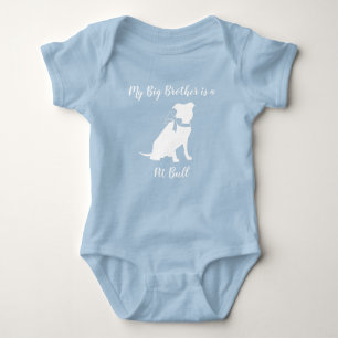 Body Pit Bull Chien Baby shower Blue Boy Pitbull