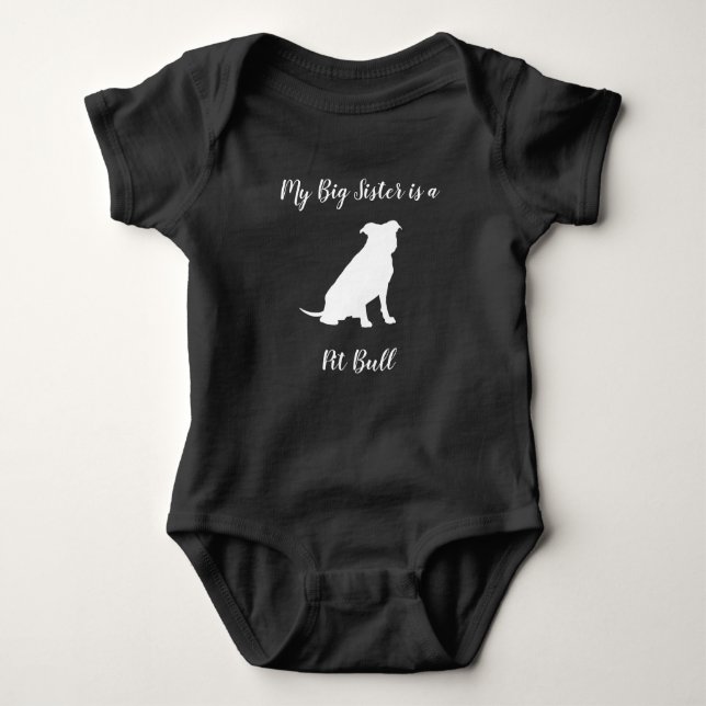 Body Pit Bull Chien Baby shower Genre Neutre Pitbull (Devant)