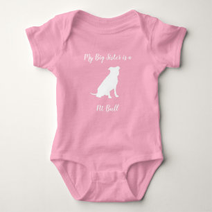 Body Pit Bull Chien Baby shower rose fille Pitbull