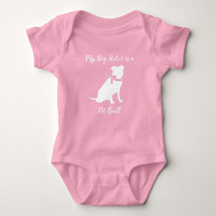 Body Pit Bull Chien Baby shower rose fille Pitbull