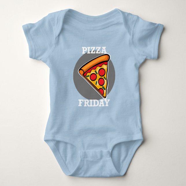 Body Pizza Friday Design - Bodysuit Baby Jersey (Devant)