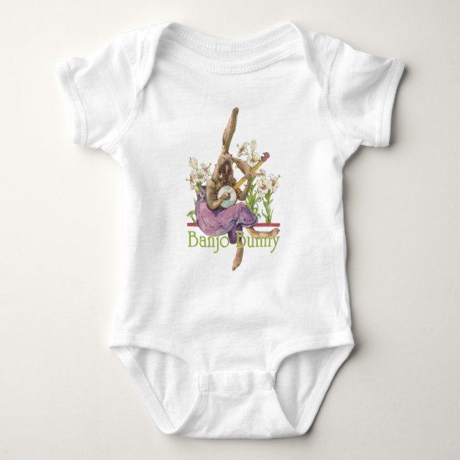 Body Plante grimpante de nourrisson de lapin de banjo (Devant)