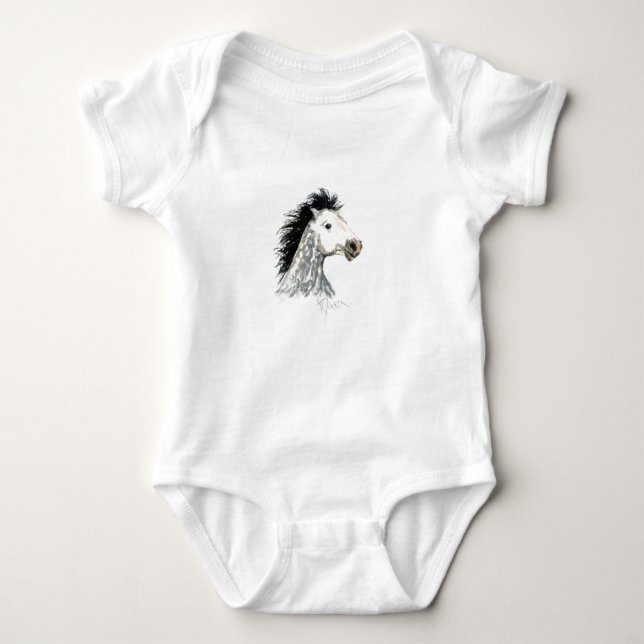 Body Plante grimpante infantile d'Onsie de cheval de (Devant)