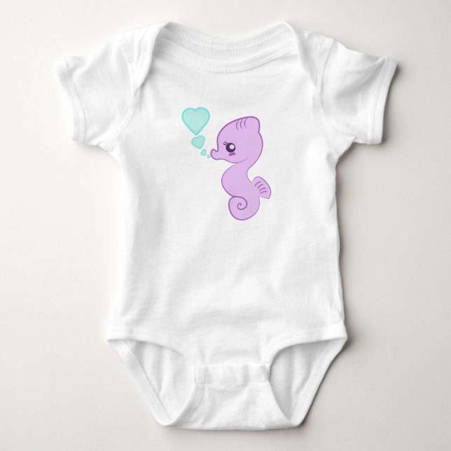 Body Plante grimpante mignonne d'hippocampe de bébé (Devant)