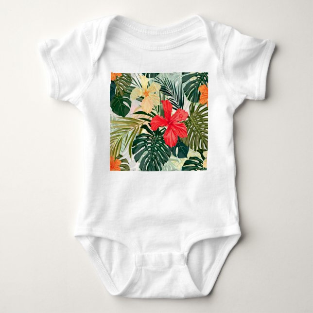 Body Plantes tropicaux hawaïens, fleurs colorées. (Devant)