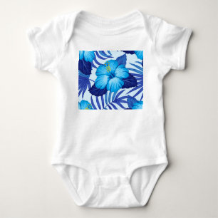 Body Plantes tropicaux hawaïens, motif hibiscus.