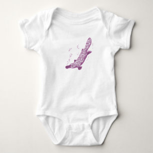 Body Platypus mauve bébé rameper / t-shirt