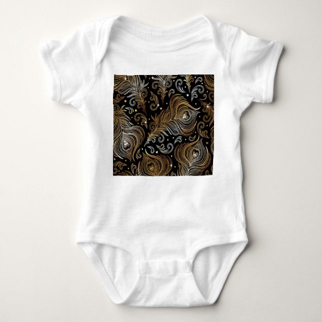 Body Plumes de paon : Dessin Artistique à main levée. (Devant)